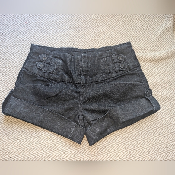 Vintage Boom Boom Jeans High Waist Black Shorts - Picture 1 of 9